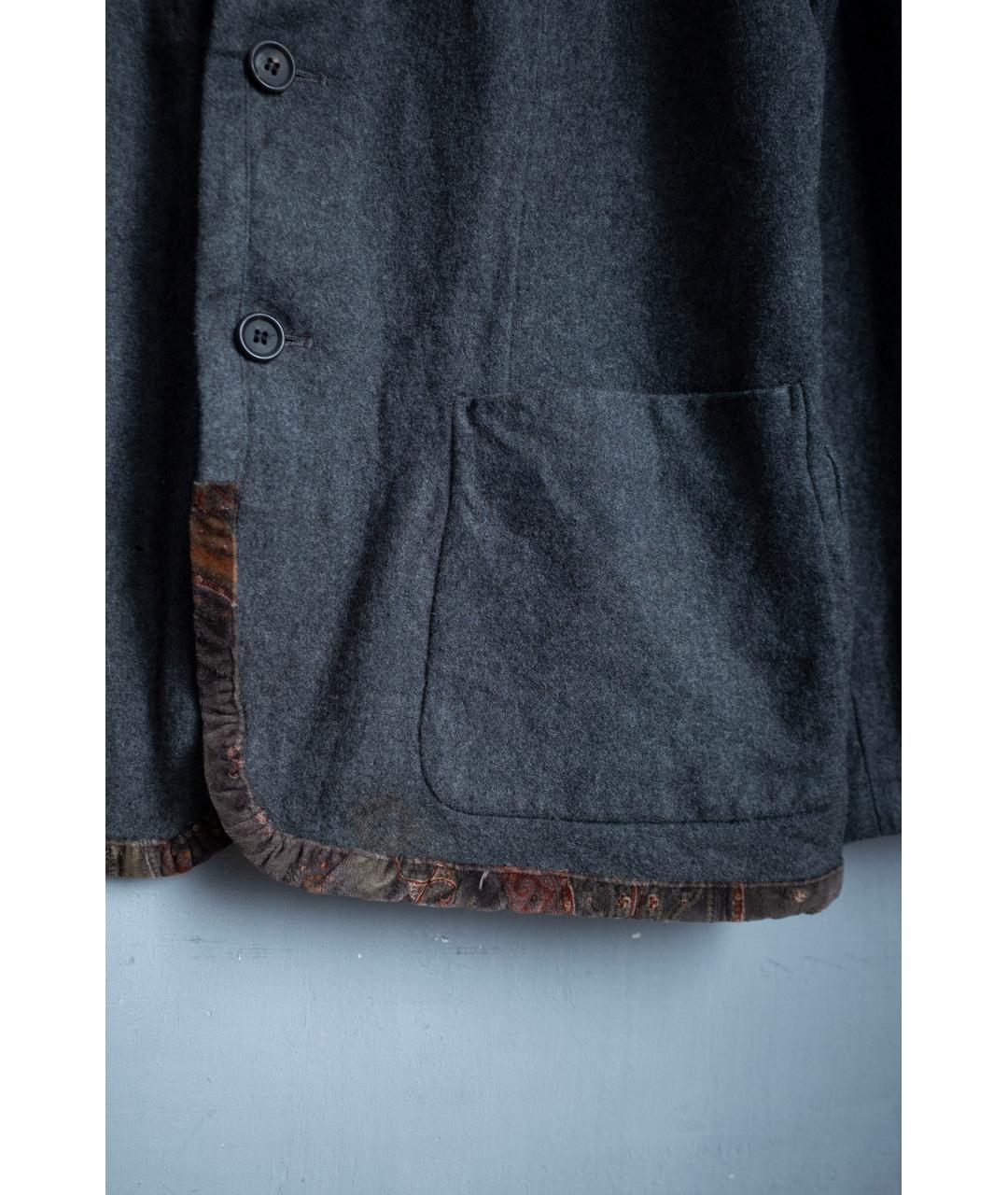 COMME DES GARÇONS SHIRT Серый шерстяной пиджак, фото 5