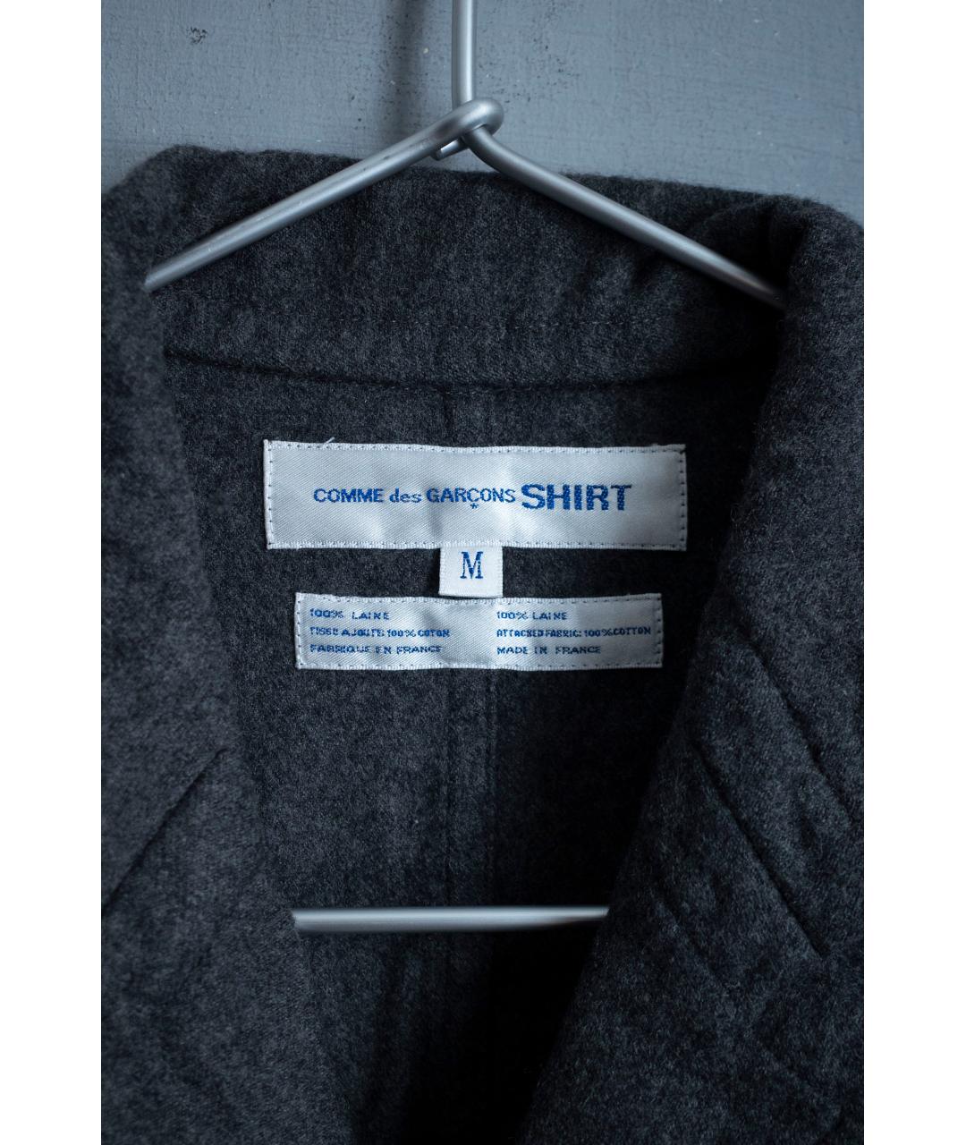 COMME DES GARÇONS SHIRT Серый шерстяной пиджак, фото 4