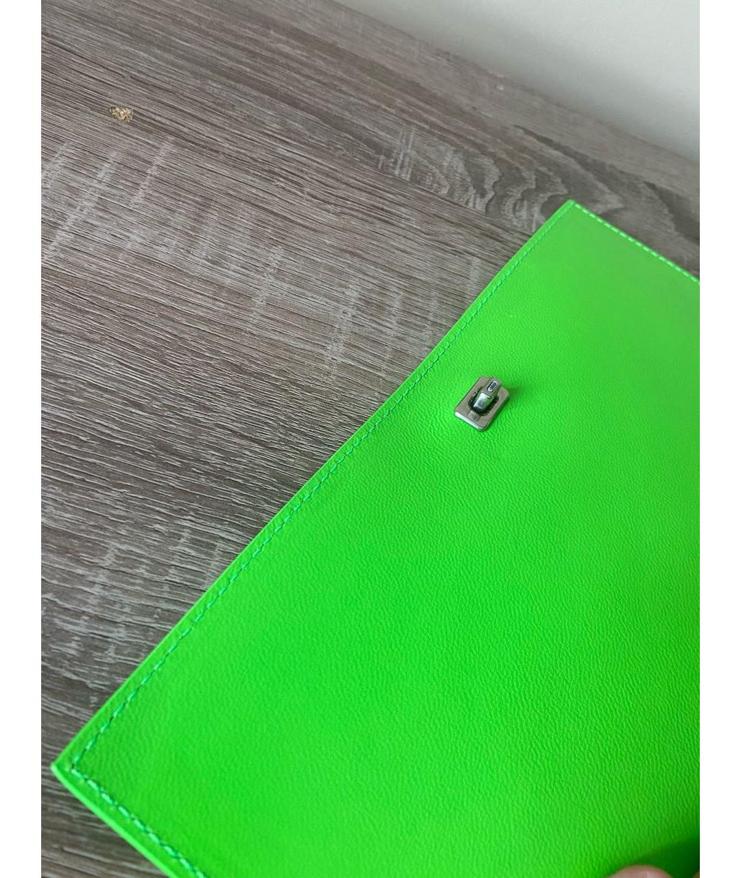 BALENCIAGA Зеленая кожаная сумка на плечо, фото 4