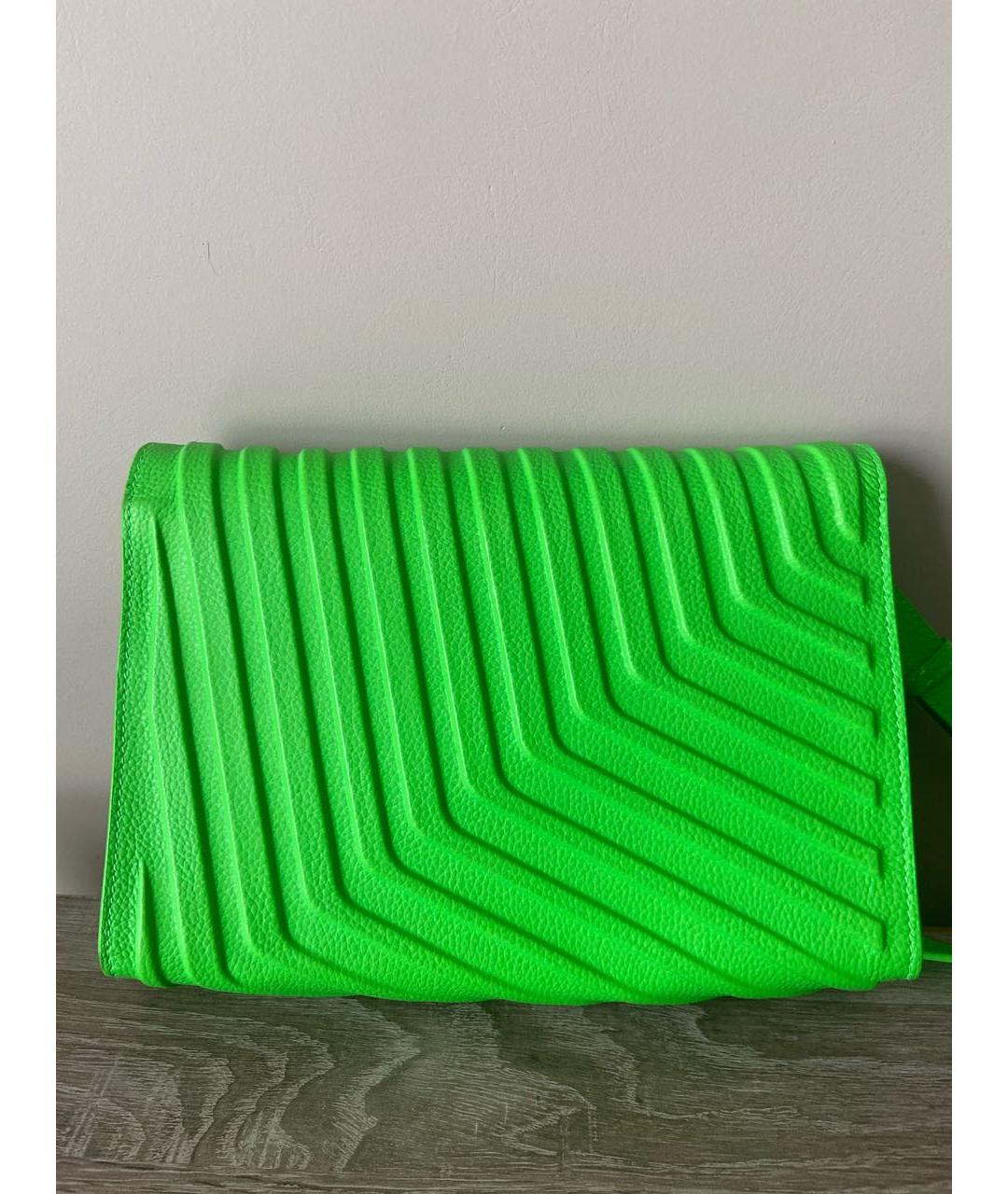 BALENCIAGA Зеленая кожаная сумка на плечо, фото 3