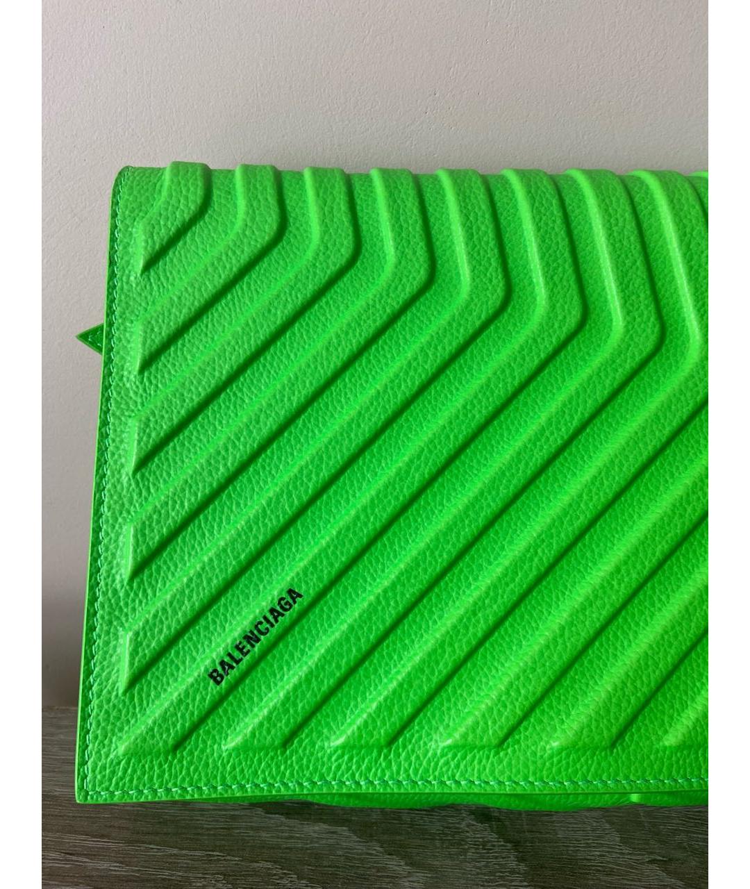 BALENCIAGA Зеленая кожаная сумка на плечо, фото 2