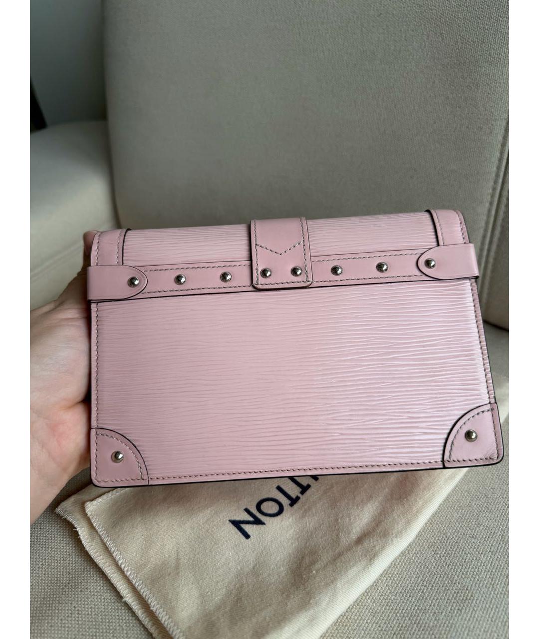 LOUIS VUITTON Розовая кожаная сумка через плечо, фото 4