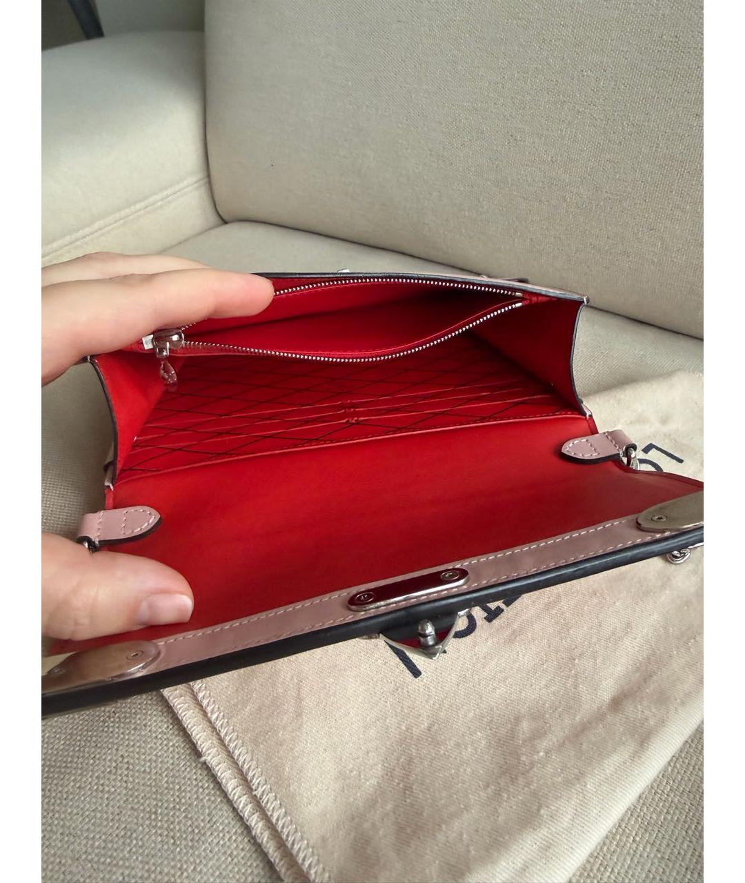 LOUIS VUITTON Розовая кожаная сумка через плечо, фото 5