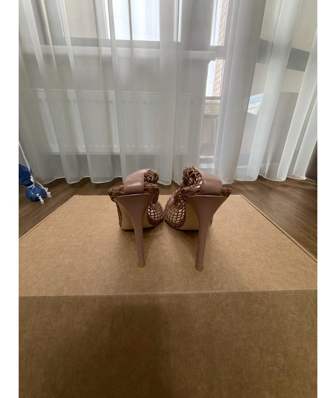 GIANVITO ROSSI Бежевые текстильные туфли, фото 3