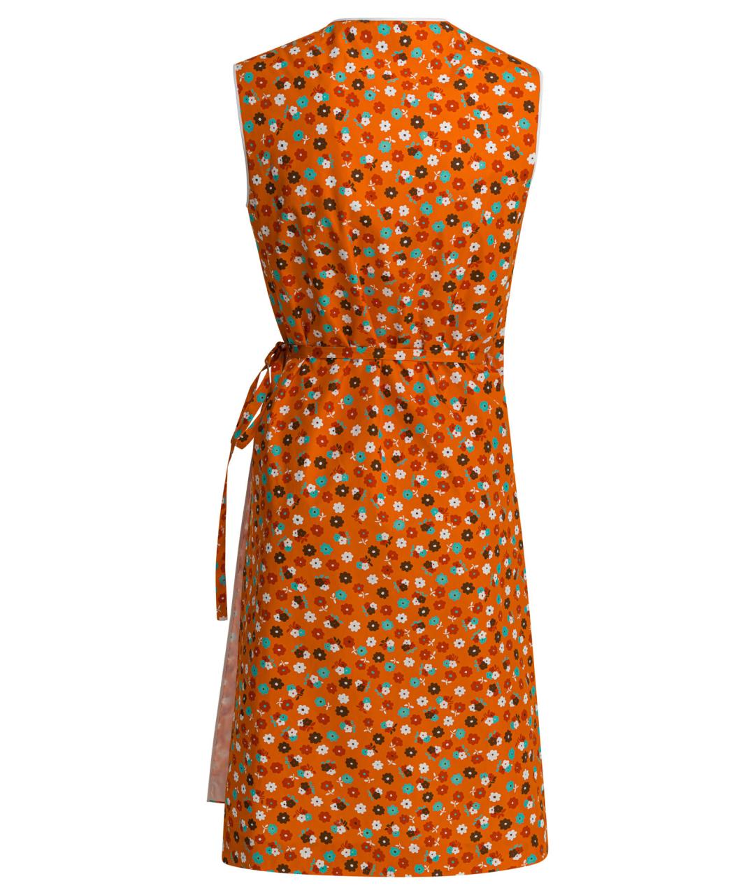 MIU MIU Оранжевое хлопковое повседневное платье, фото 2