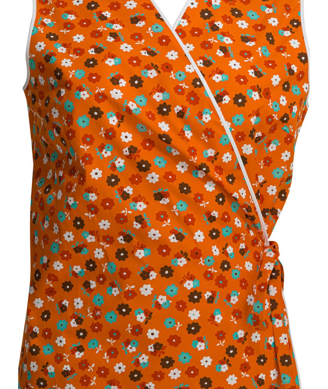 MIU MIU Оранжевое хлопковое повседневное платье, фото 3