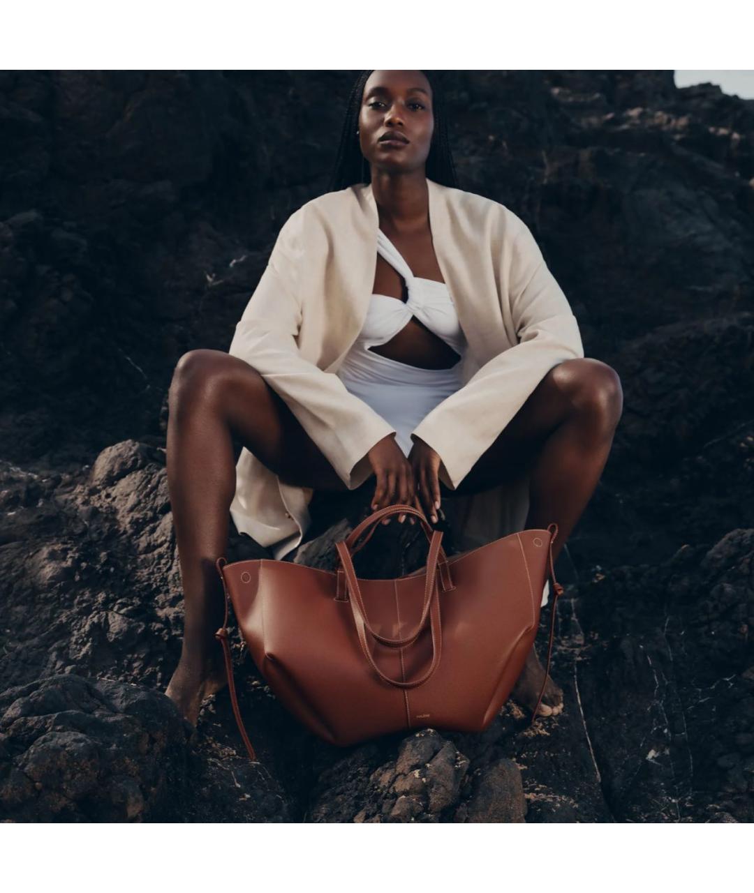 POLENE Кожаная сумка тоут, фото 2