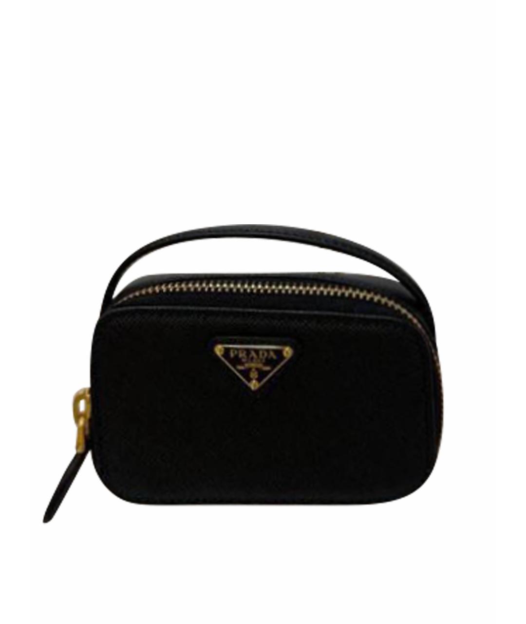 PRADA Черная кожаная сумка через плечо, фото 1