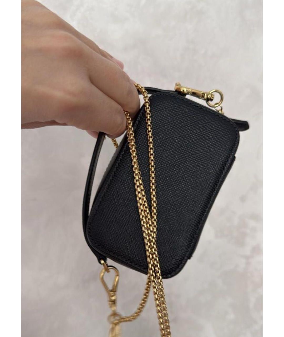 PRADA Черная кожаная сумка через плечо, фото 3