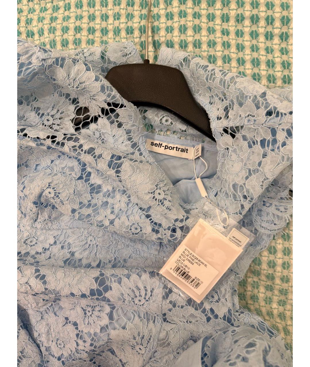 SELF-PORTRAIT Голубое полиэстеровое повседневное платье, фото 8