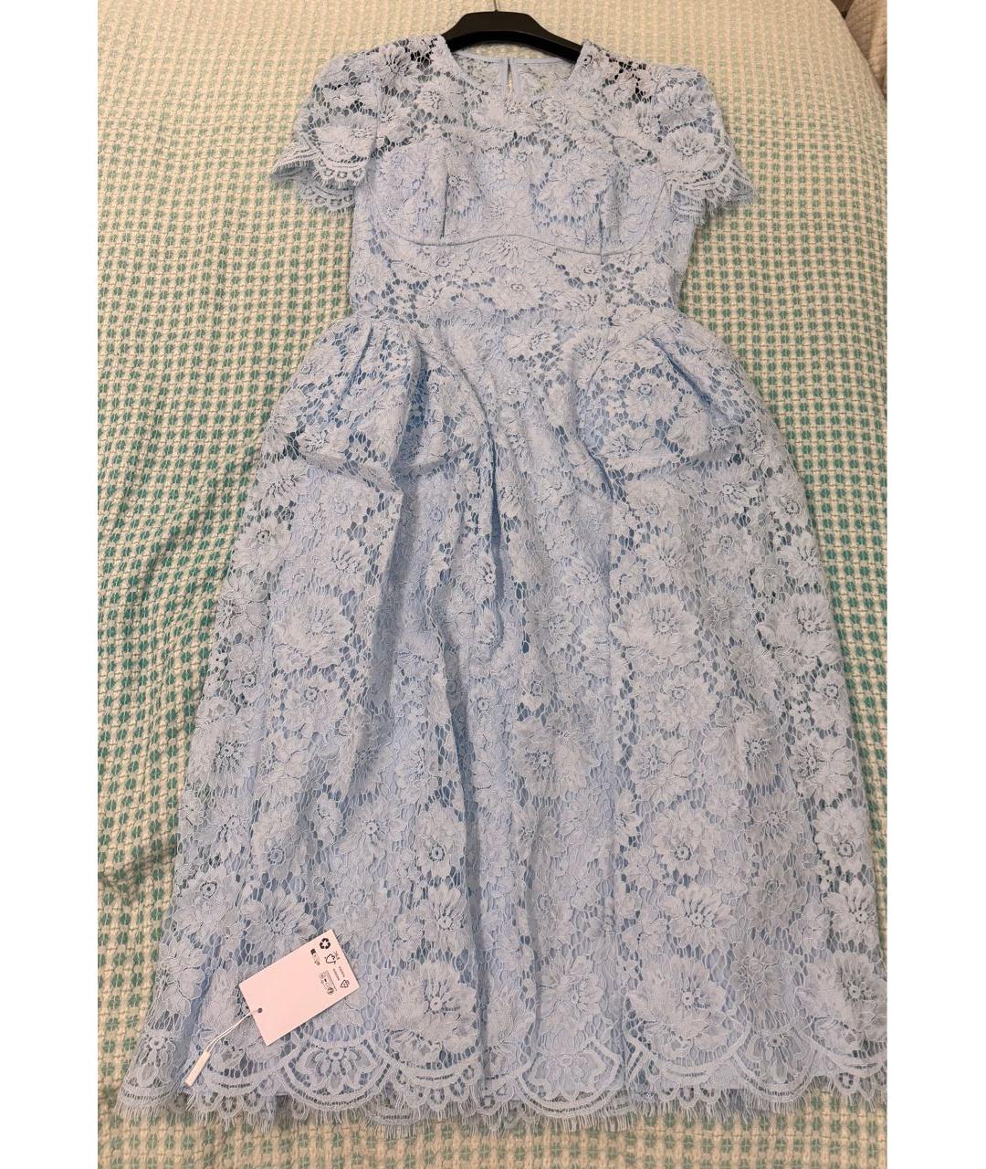 SELF-PORTRAIT Голубое полиэстеровое повседневное платье, фото 2