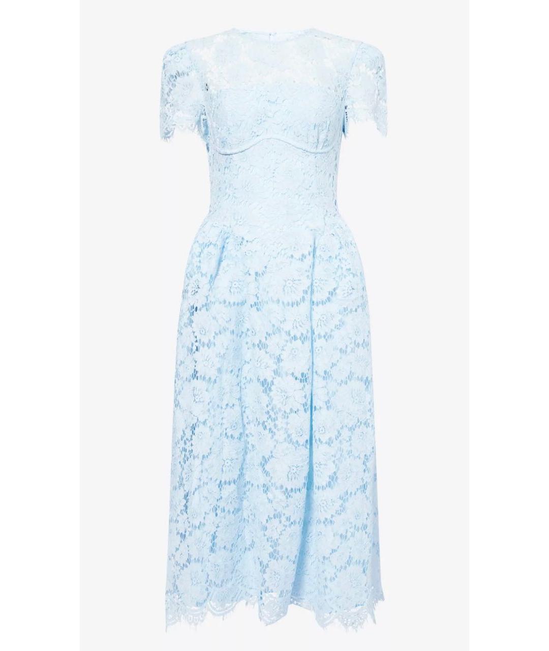 SELF-PORTRAIT Голубое полиэстеровое повседневное платье, фото 9