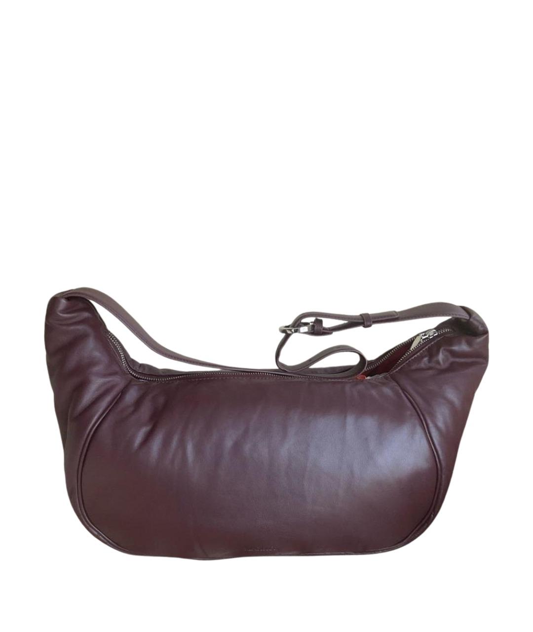 MAX&CO Бордовая кожаная сумка через плечо, фото 1