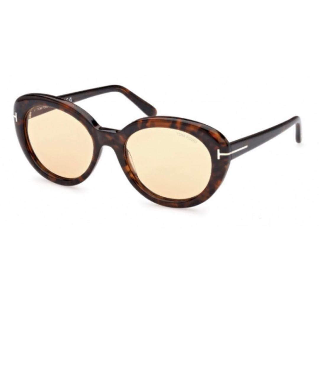 TOM FORD Коричневые пластиковые солнцезащитные очки, фото 9