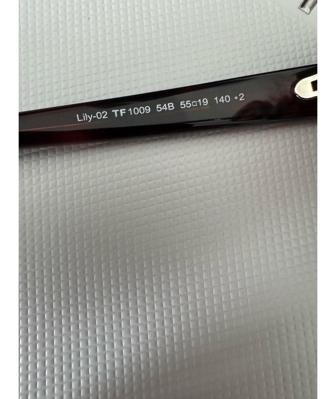 TOM FORD Коричневые пластиковые солнцезащитные очки, фото 5