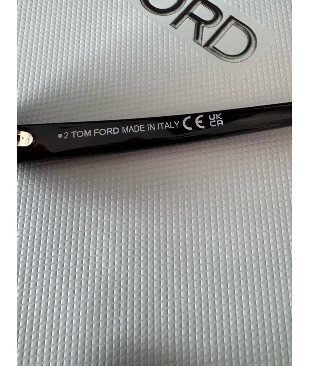 TOM FORD Коричневые пластиковые солнцезащитные очки, фото 6