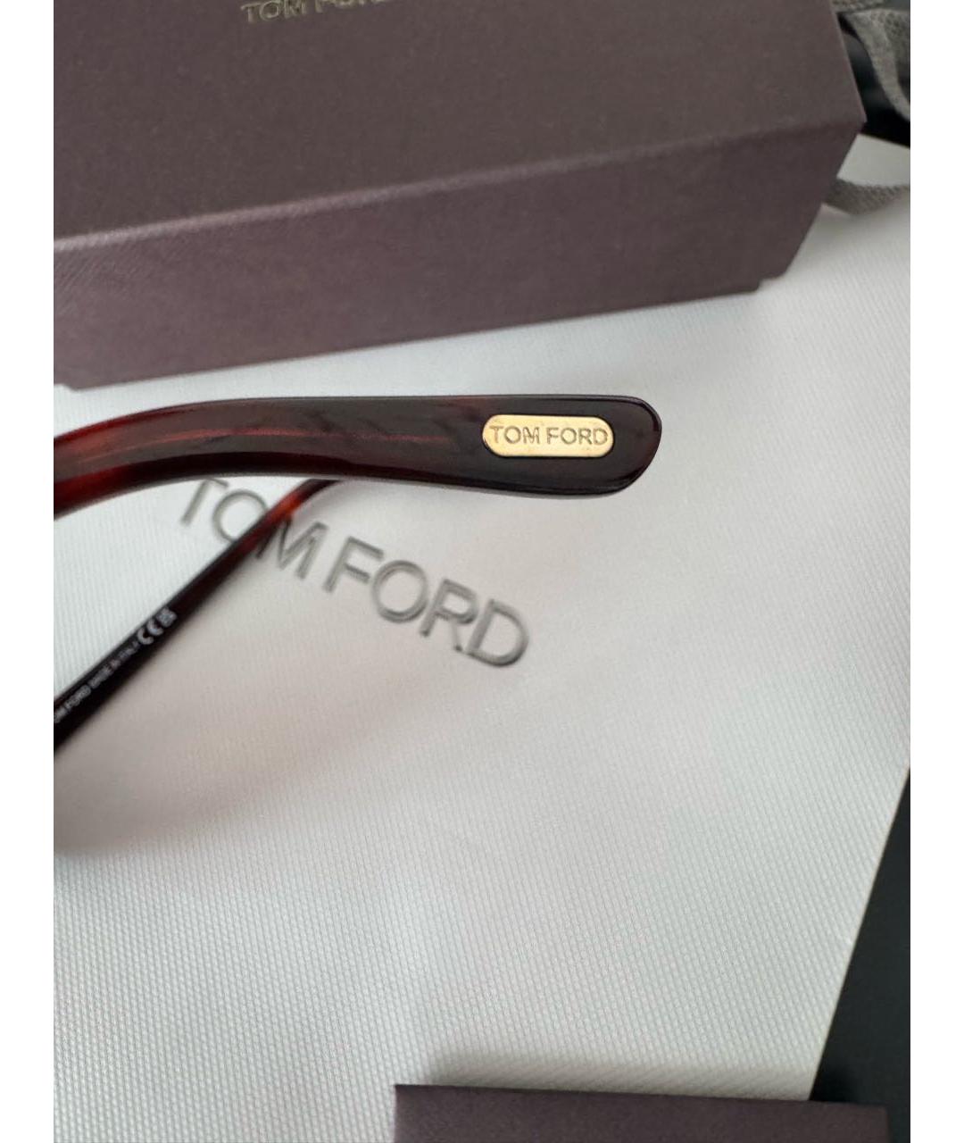 TOM FORD Коричневые пластиковые солнцезащитные очки, фото 8