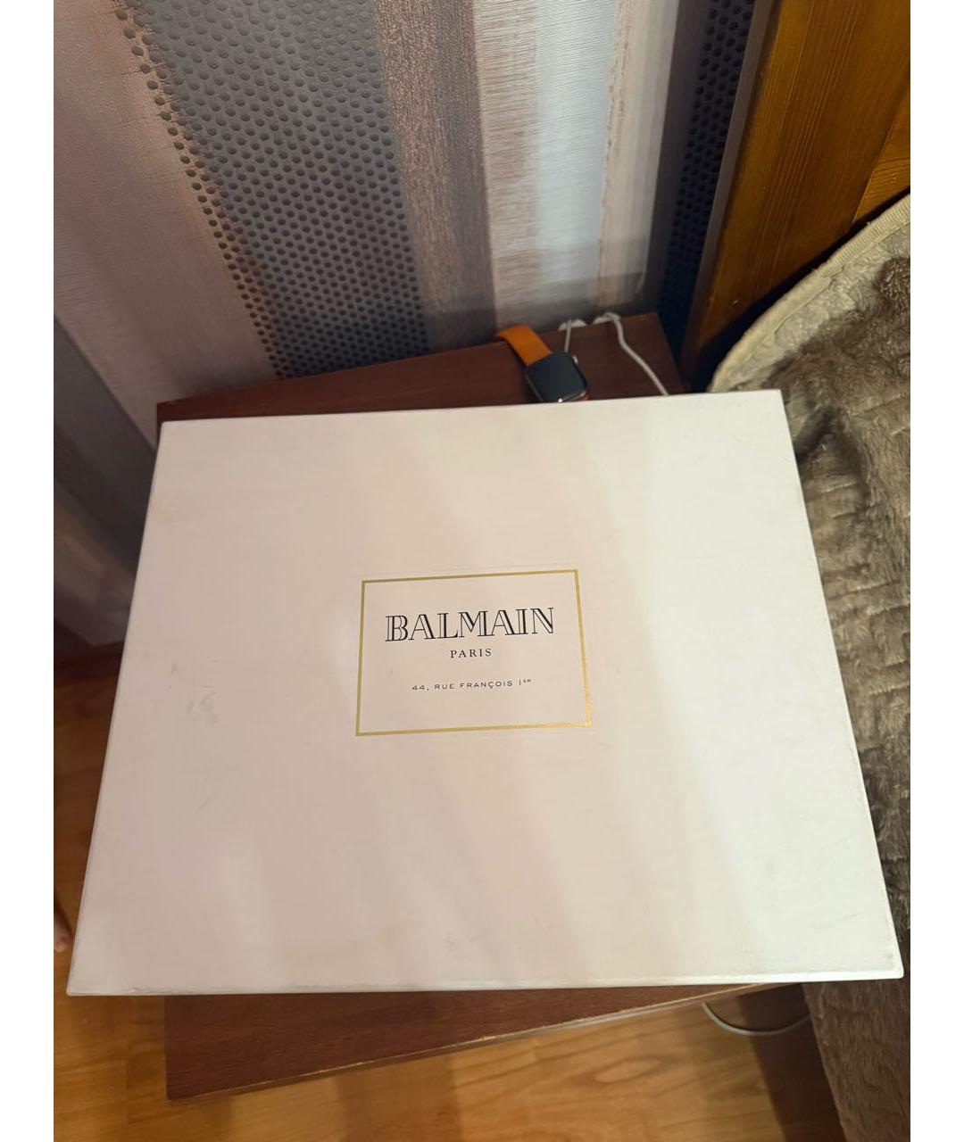 BALMAIN Черные кожаные ботинки, фото 4