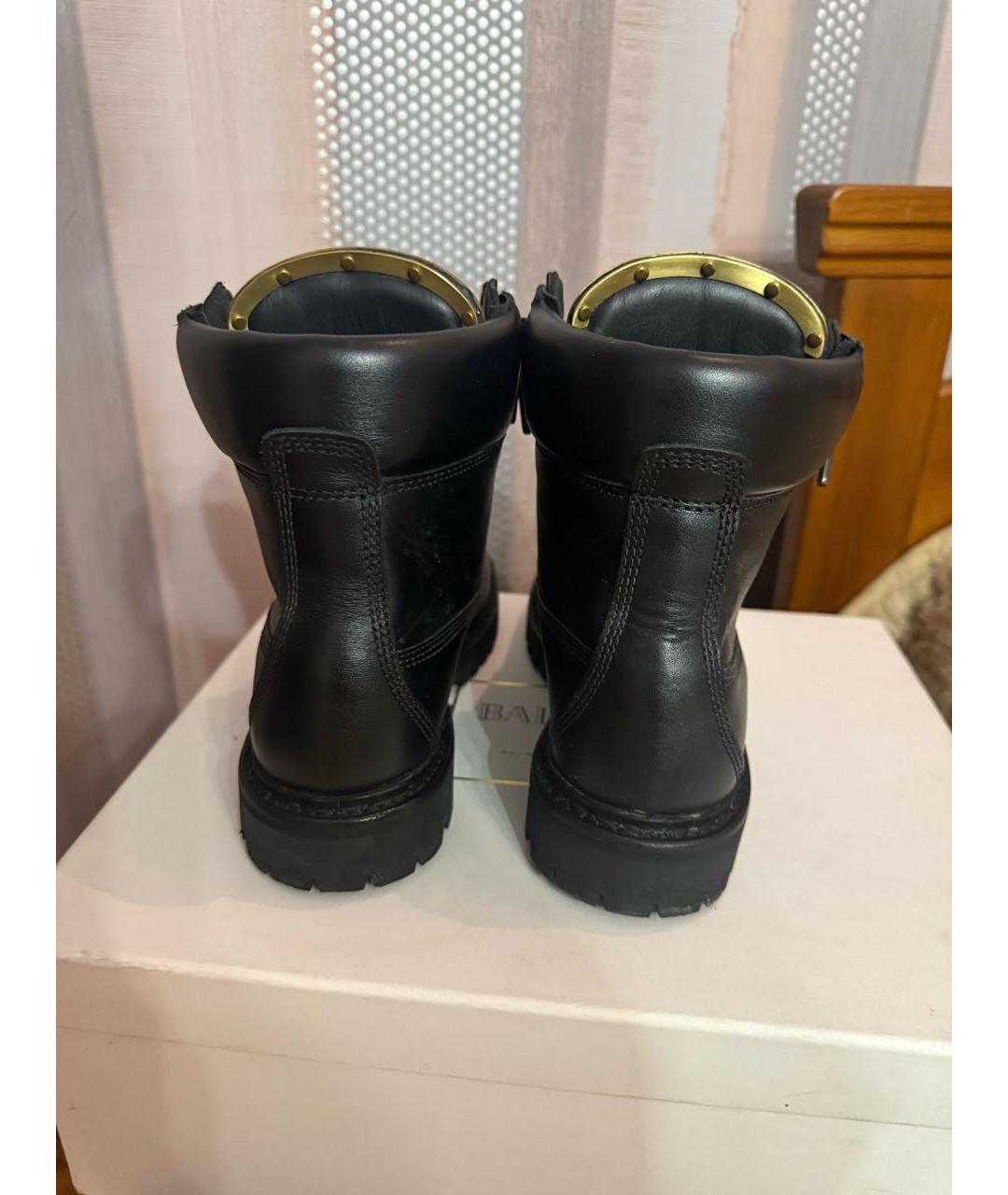 BALMAIN Черные кожаные ботинки, фото 3