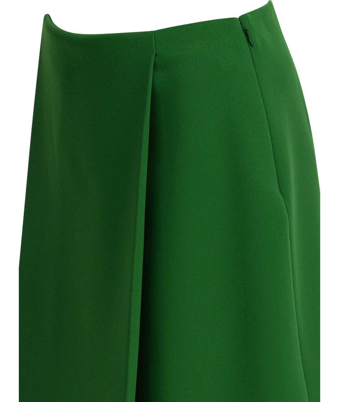 MIU MIU Зеленая полиэстеровая юбка мини, фото 3
