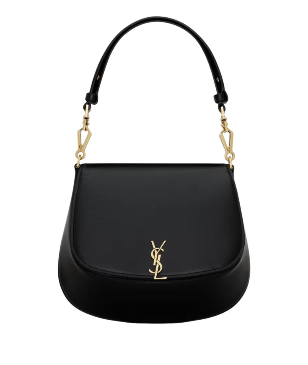 SAINT LAURENT Черная кожаная сумка через плечо, фото 1