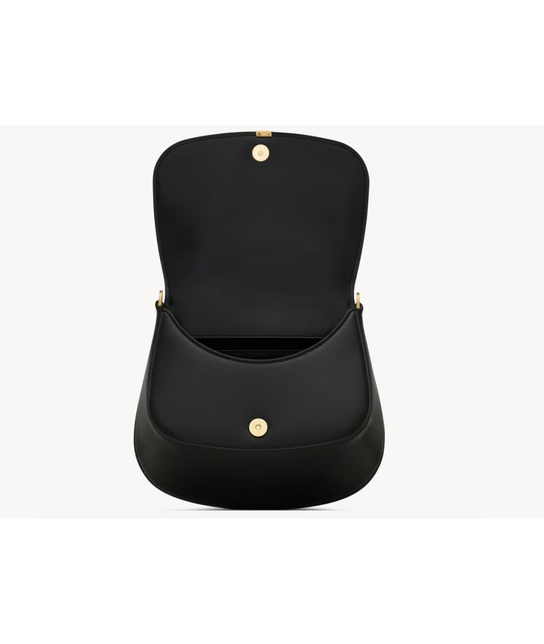 SAINT LAURENT Черная кожаная сумка через плечо, фото 4