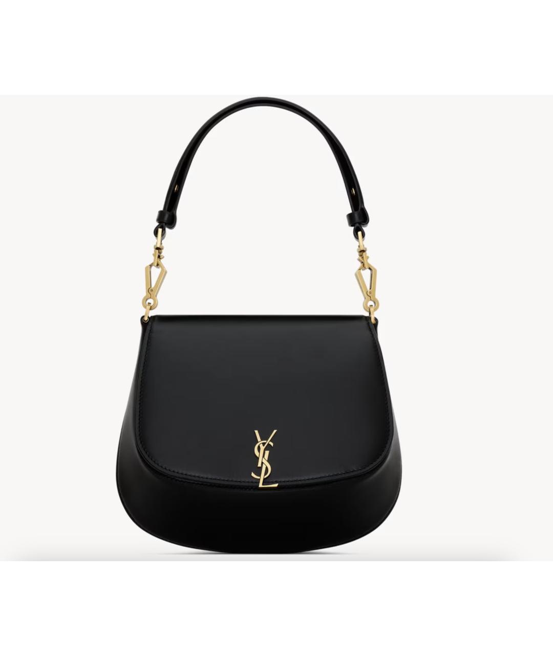 SAINT LAURENT Черная кожаная сумка через плечо, фото 7