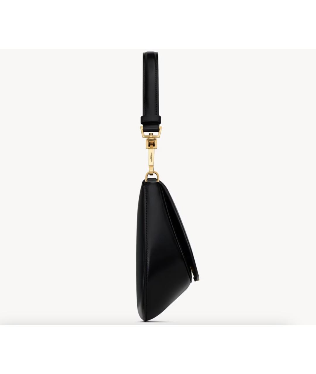 SAINT LAURENT Черная кожаная сумка через плечо, фото 3