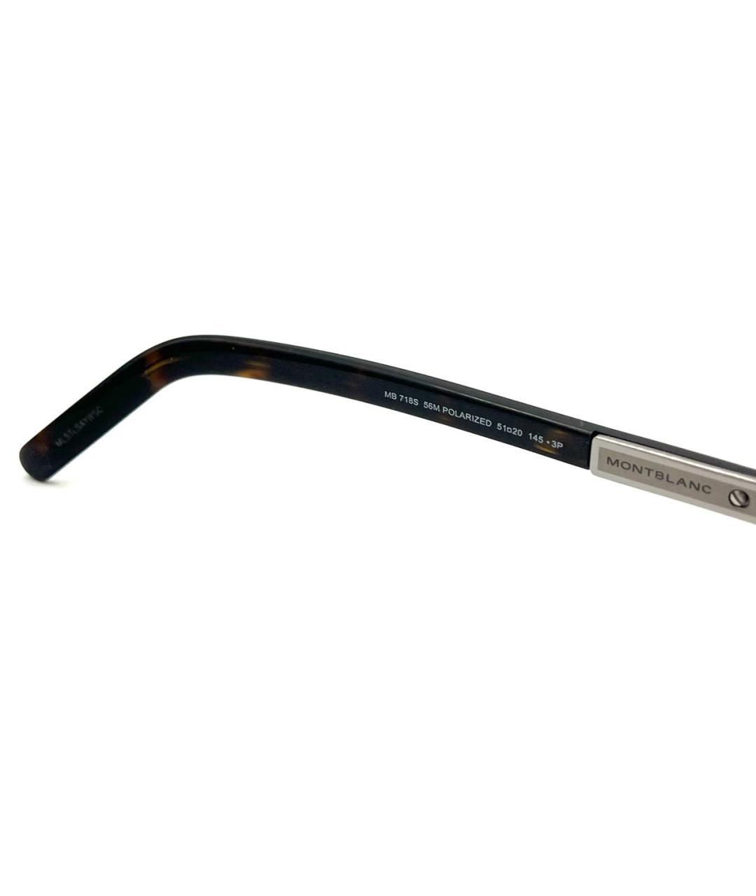 MONTBLANC Коричневые пластиковые солнцезащитные очки, фото 5