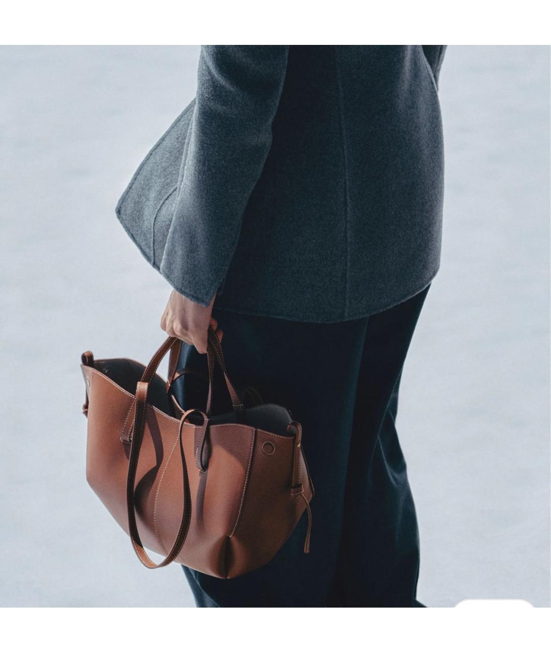 POLENE Кожаная сумка тоут, фото 3