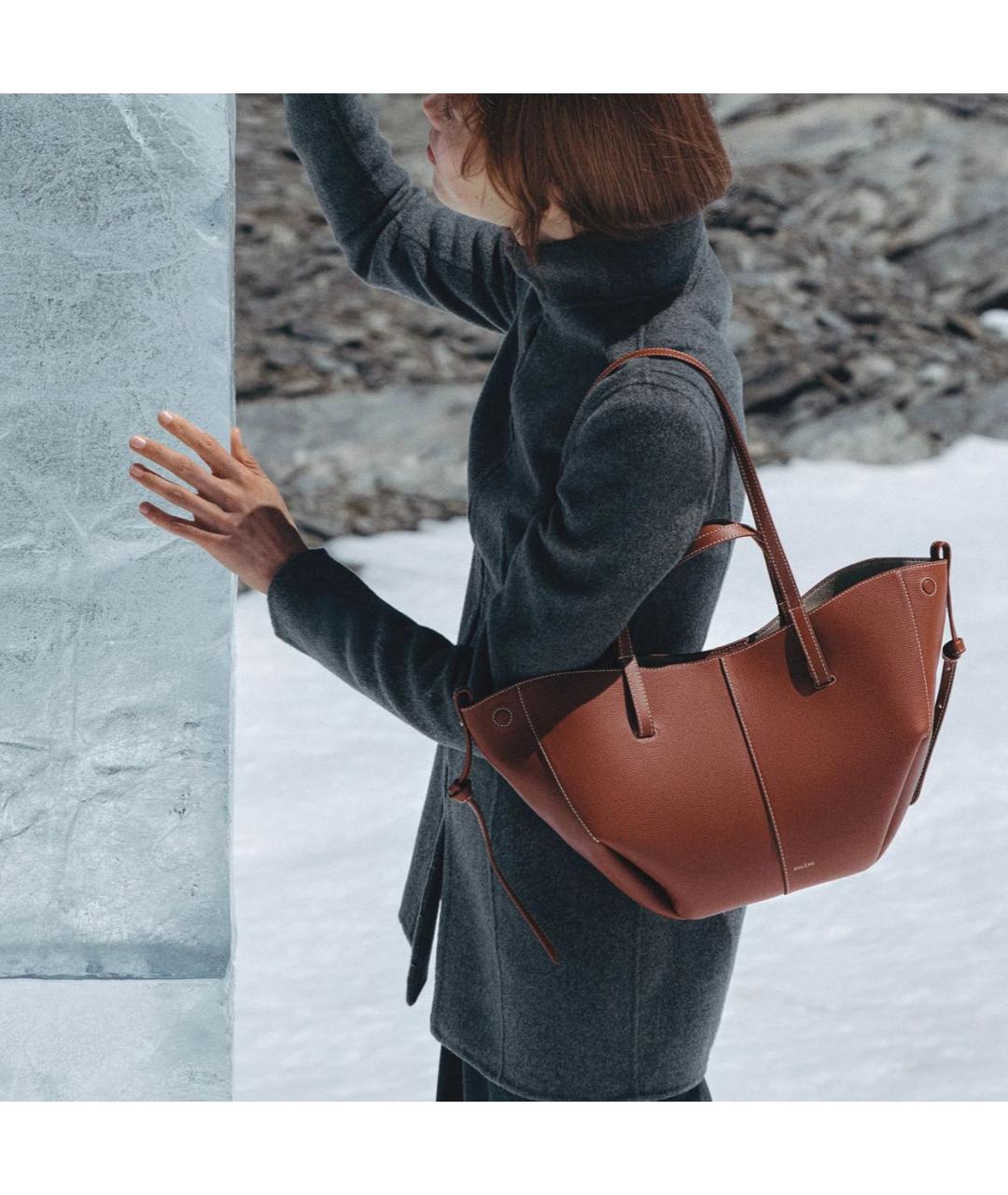 POLENE Кожаная сумка тоут, фото 2