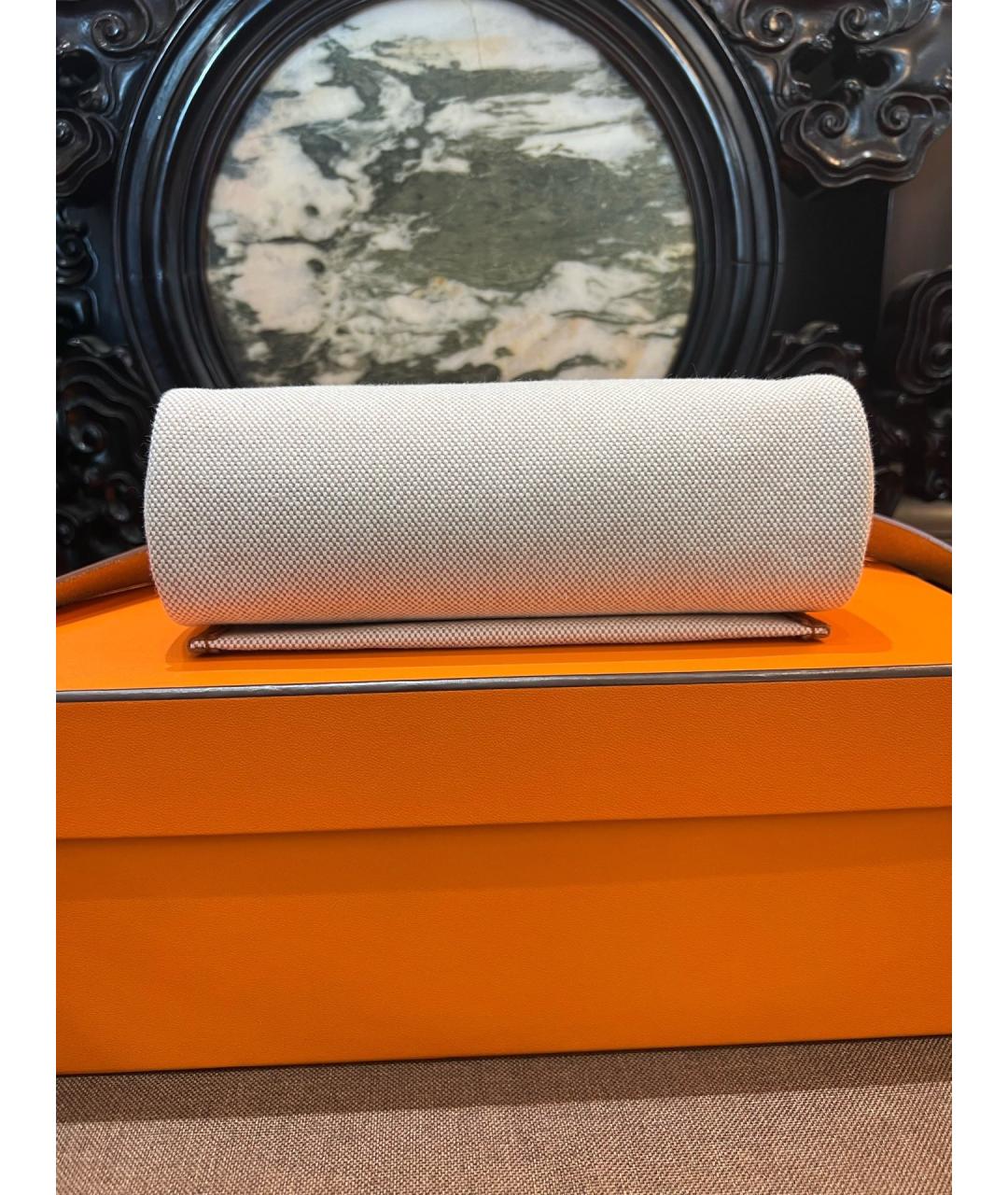 HERMES Бежевая кожаная сумка через плечо, фото 5