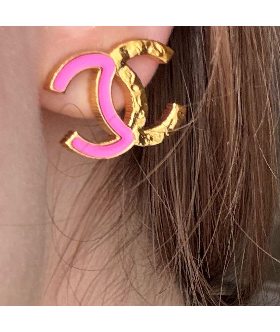CHANEL Розовые серьги, фото 4