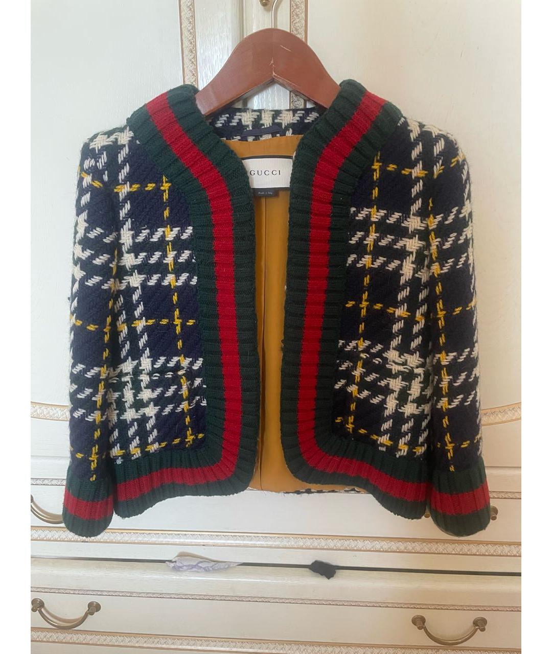 GUCCI Мульти твидовый жакет/пиджак, фото 5