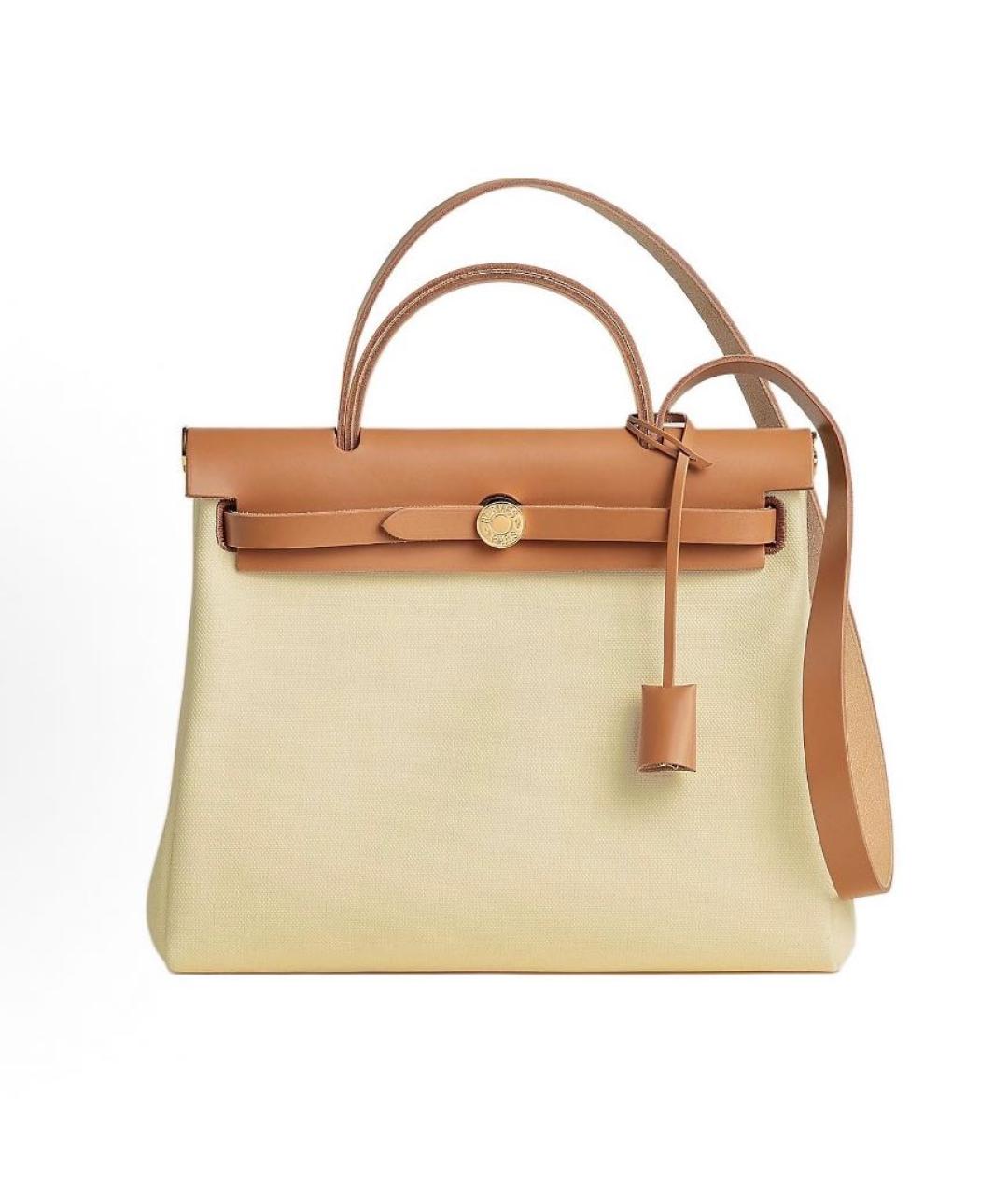 HERMES Бежевая сумка с короткими ручками, фото 8