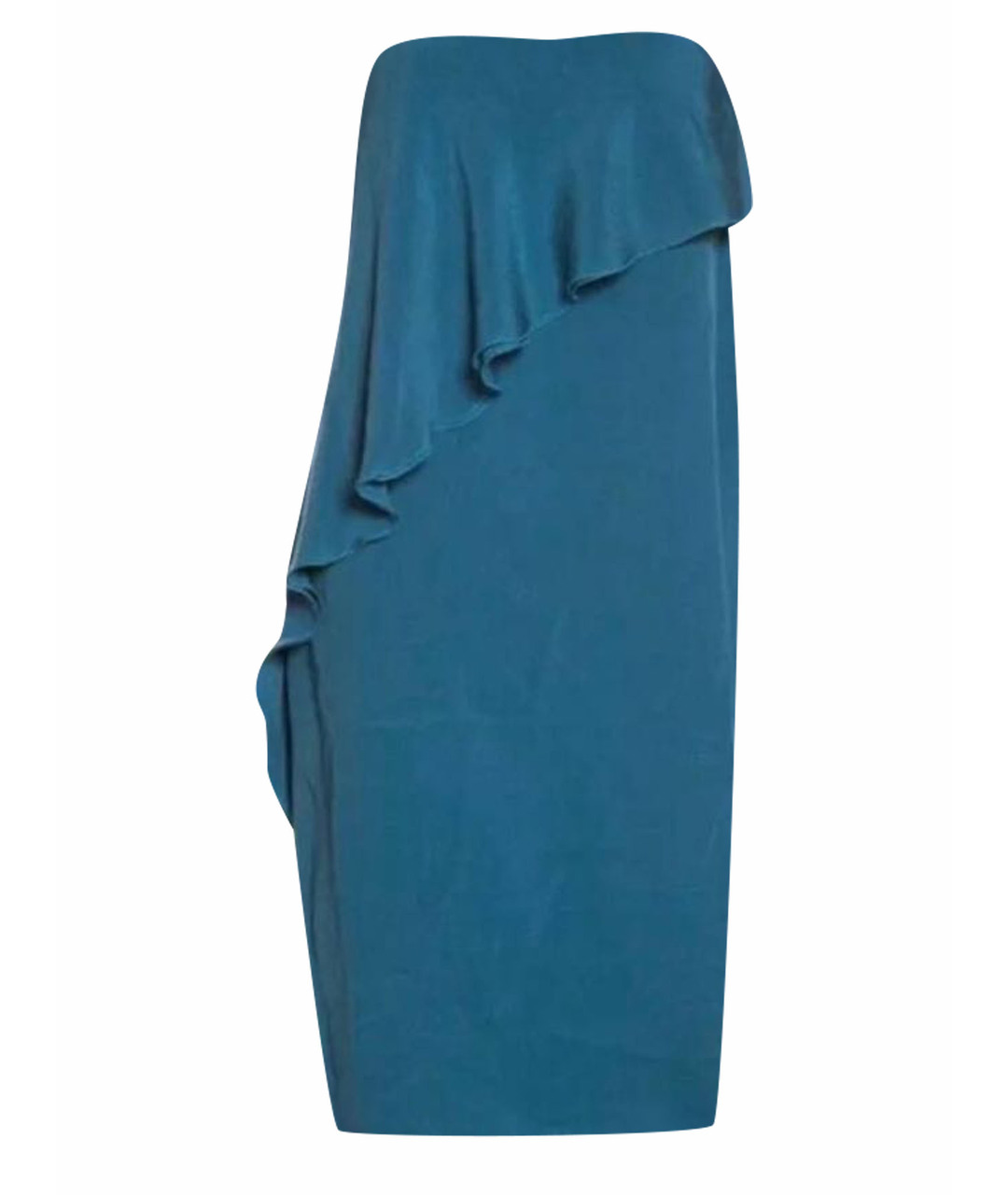 BOTTEGA VENETA Бирюзовое шелковое коктейльное платье, фото 1