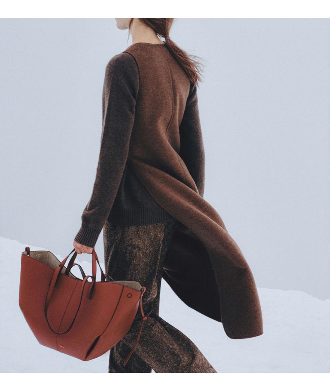 POLENE Кожаная сумка тоут, фото 4