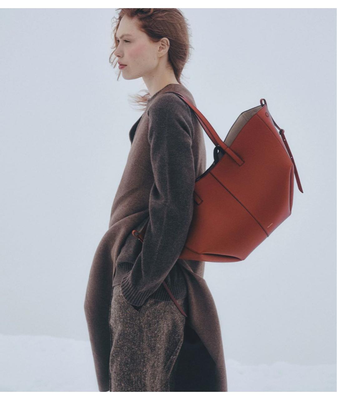 POLENE Кожаная сумка тоут, фото 2