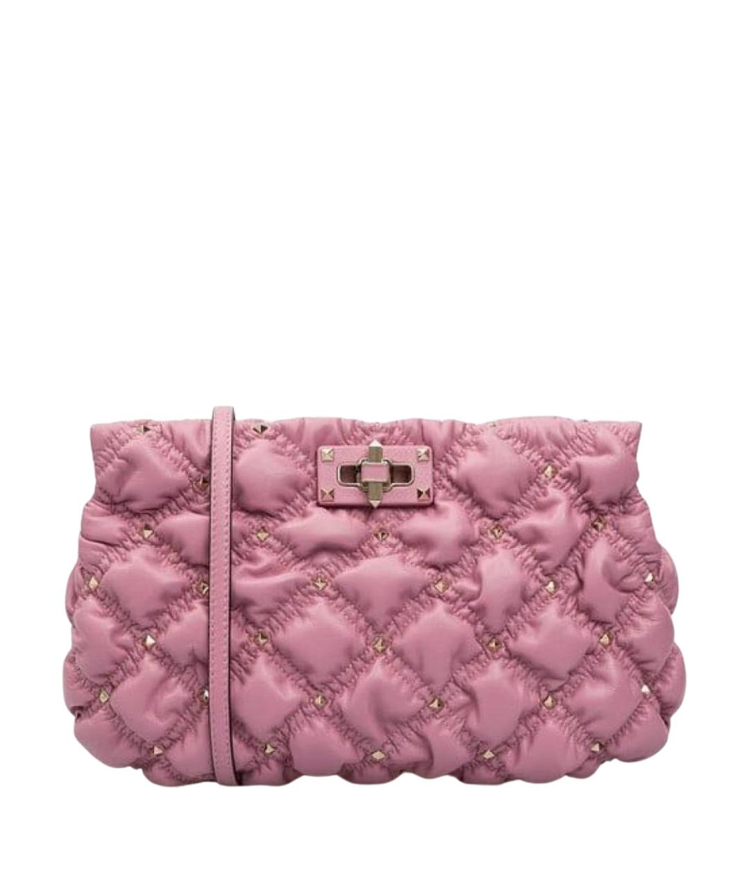 VALENTINO Розовая кожаная сумка через плечо, фото 1