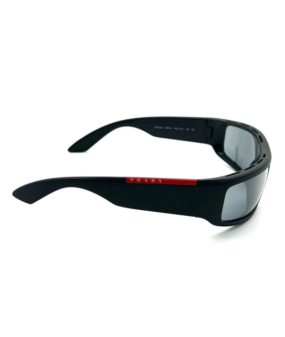 PRADA Черные пластиковые солнцезащитные очки, фото 4