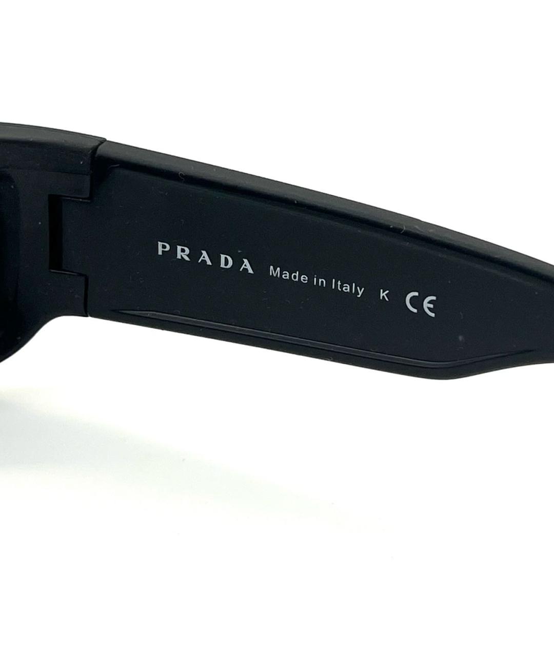 PRADA Черные пластиковые солнцезащитные очки, фото 7