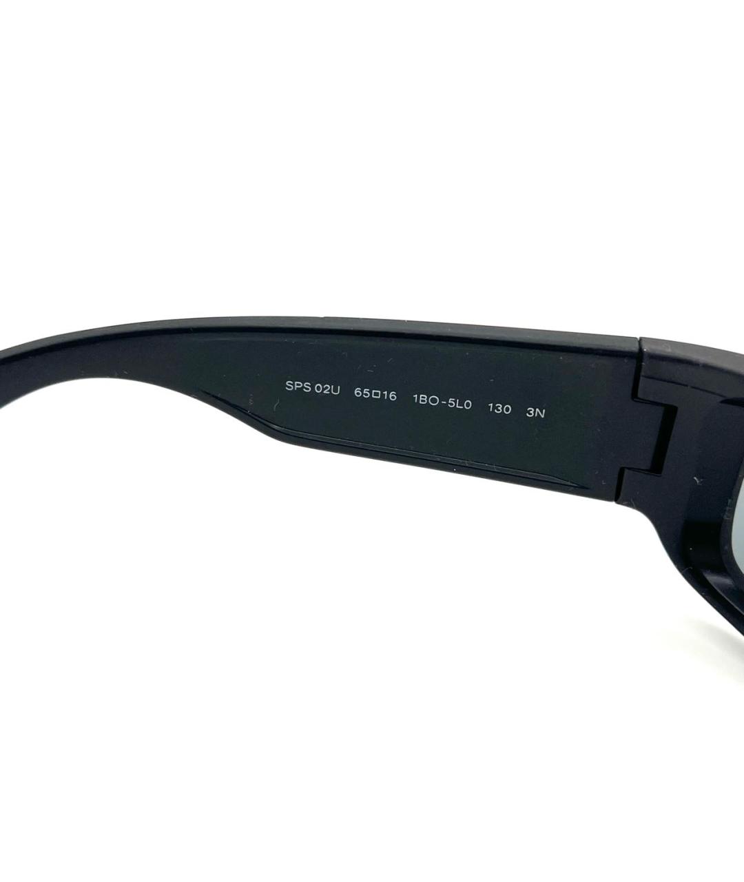 PRADA Черные пластиковые солнцезащитные очки, фото 5