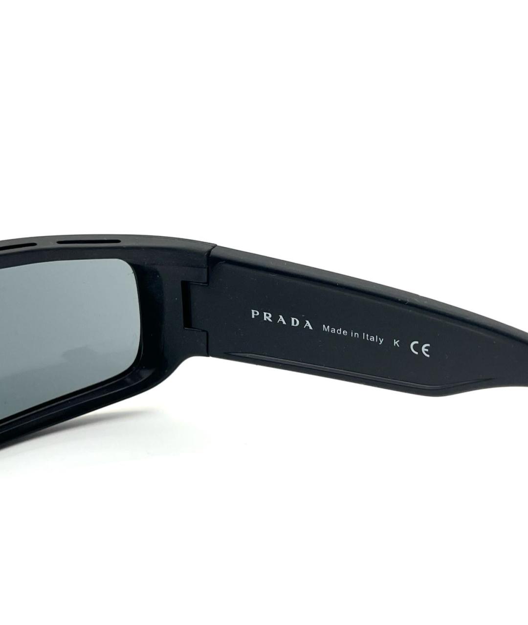 PRADA Черные пластиковые солнцезащитные очки, фото 6