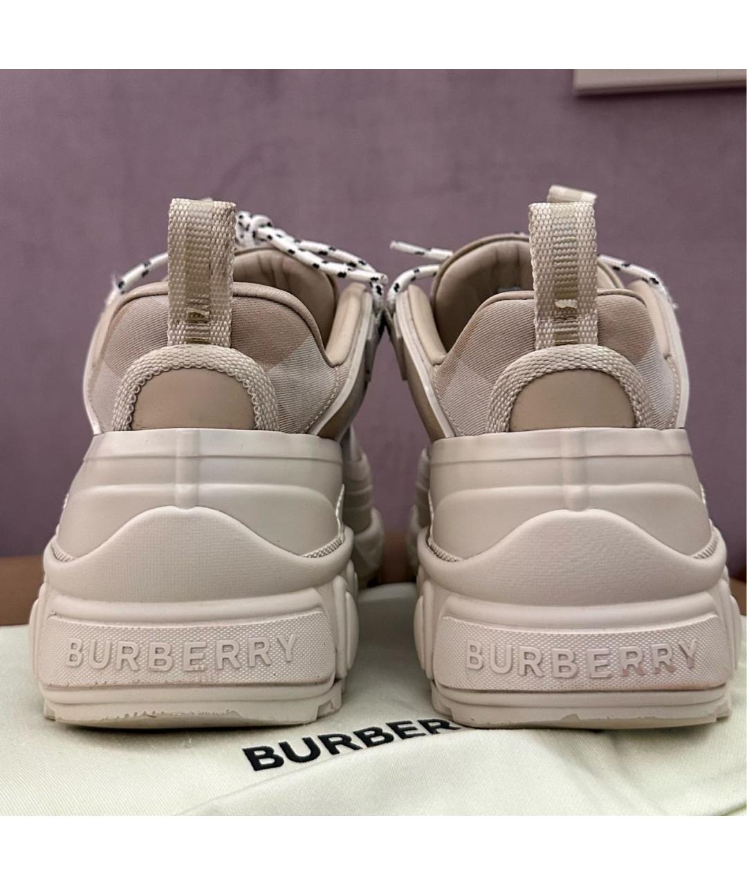 BURBERRY Бежевые кроссовки, фото 4