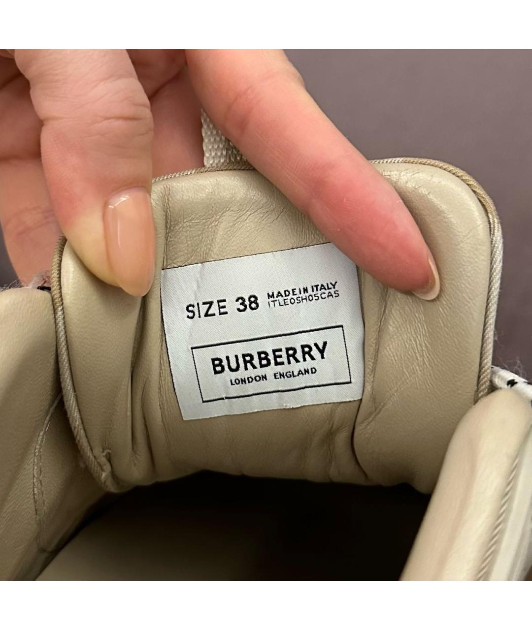 BURBERRY Бежевые кроссовки, фото 8