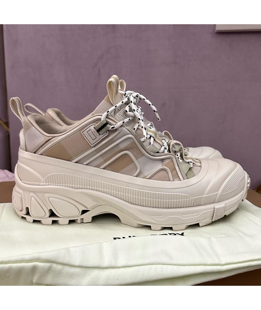 BURBERRY Бежевые кроссовки, фото 9