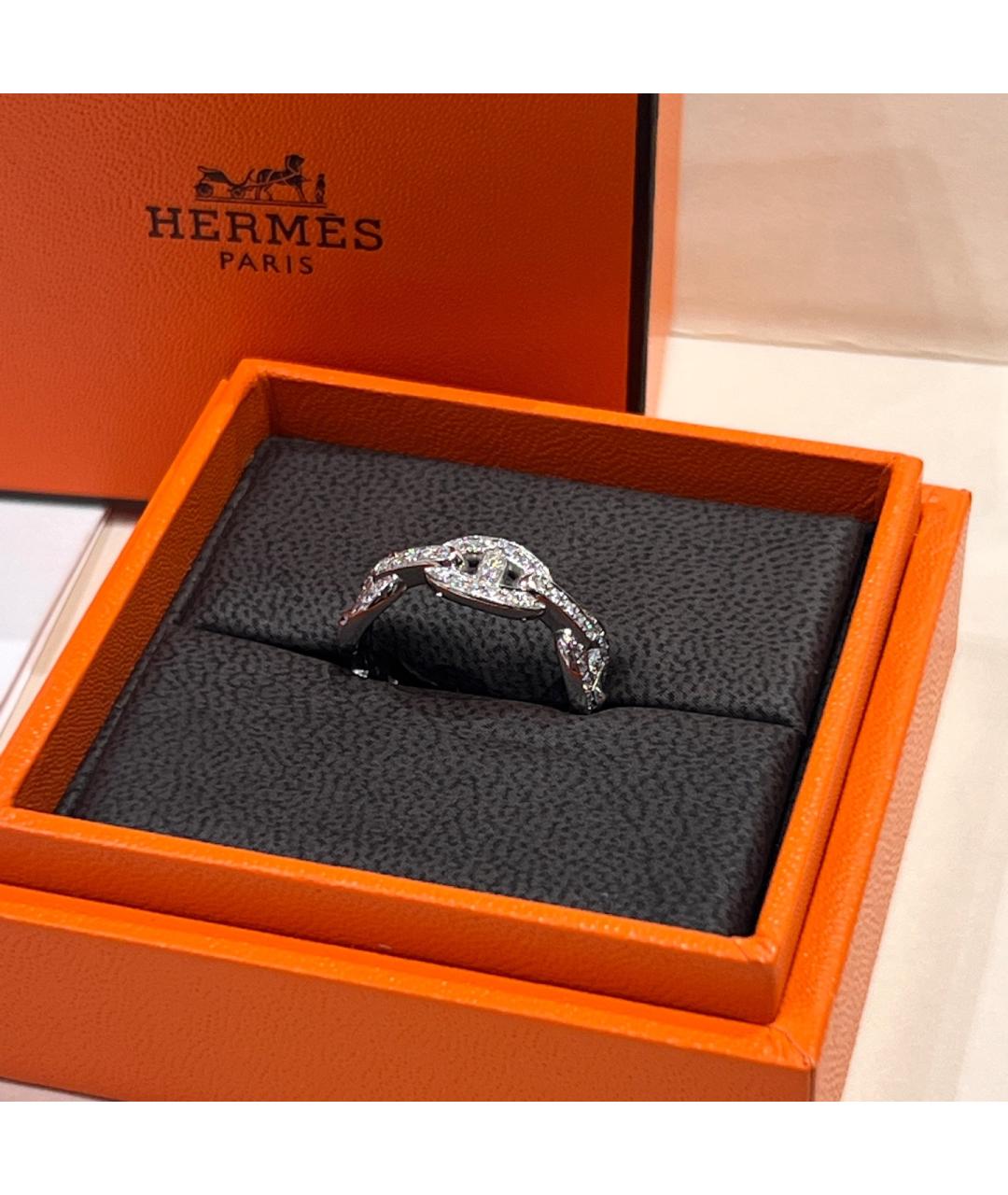 HERMES Серебряное кольцо из белого золота, фото 3
