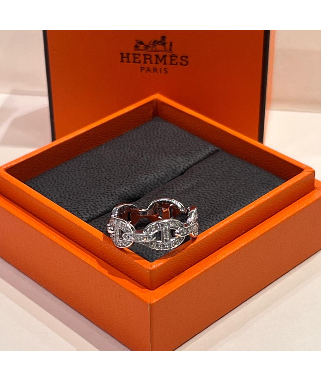 HERMES Серебряное кольцо из белого золота, фото 8