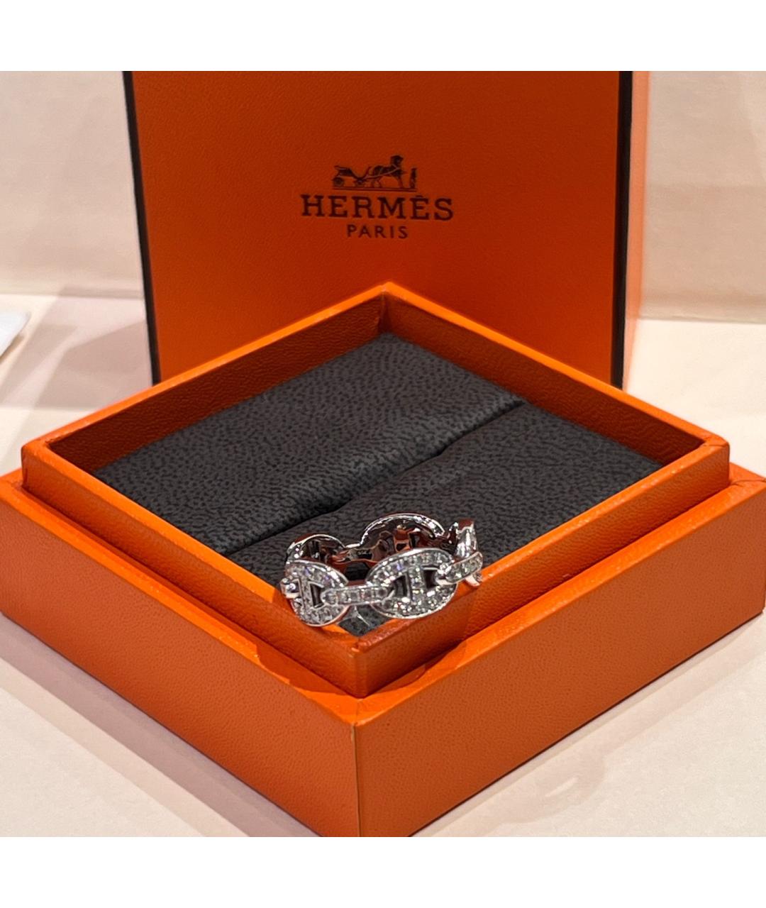 HERMES Серебряное кольцо из белого золота, фото 4