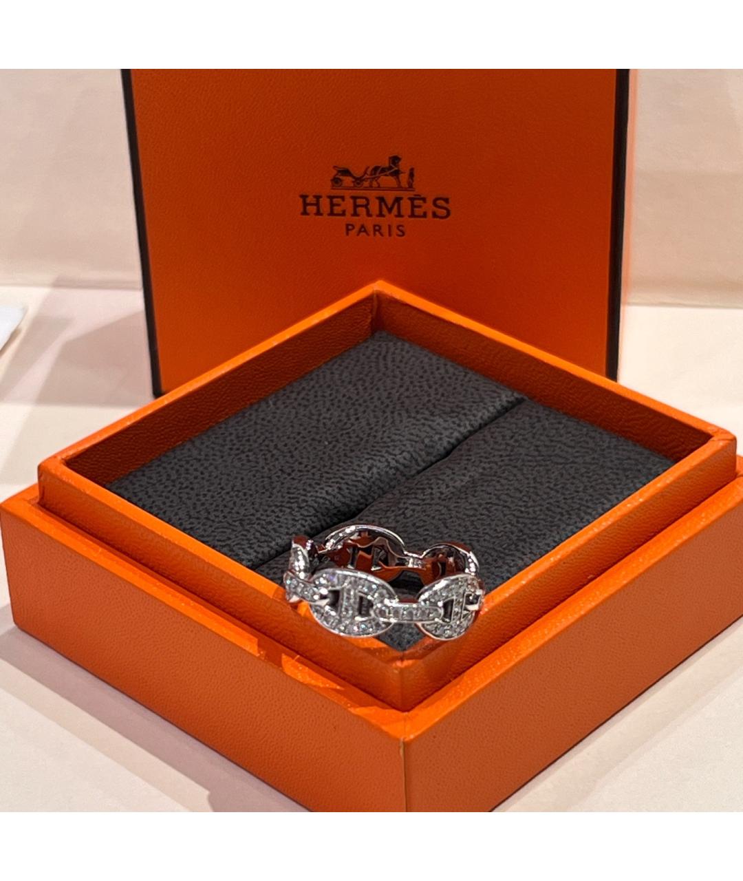 HERMES Серебряное кольцо из белого золота, фото 6